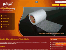 Tablet Screenshot of adityanonwovenfabric.com